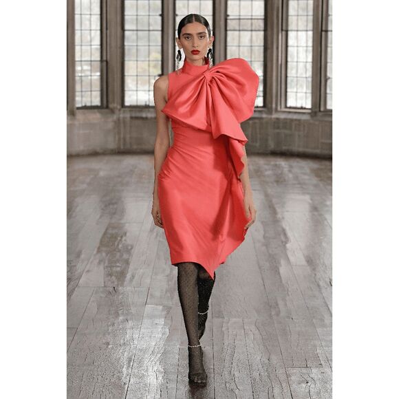 Badgley Mischka Dresses & Skirts - NWT Badgley Mischka Dramatic Bow Ruffle Sleeveless Cocktail Dress Size 4 $575